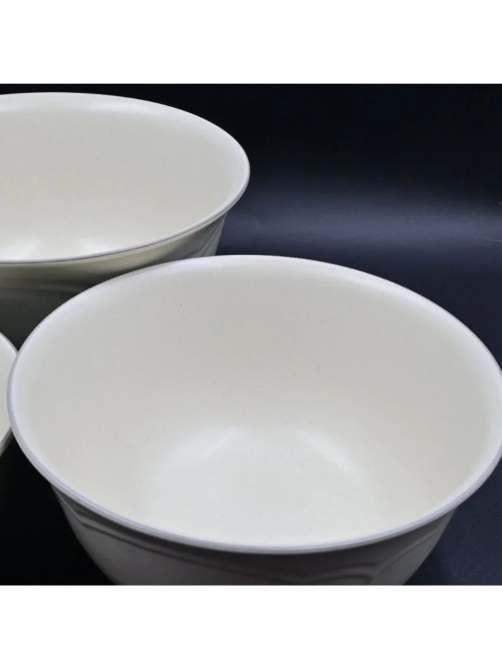 Pfaltzgraff Heirloom Mixing Nesting Bowls Stoneware Set of 3 Vintage